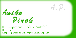 aniko pirok business card